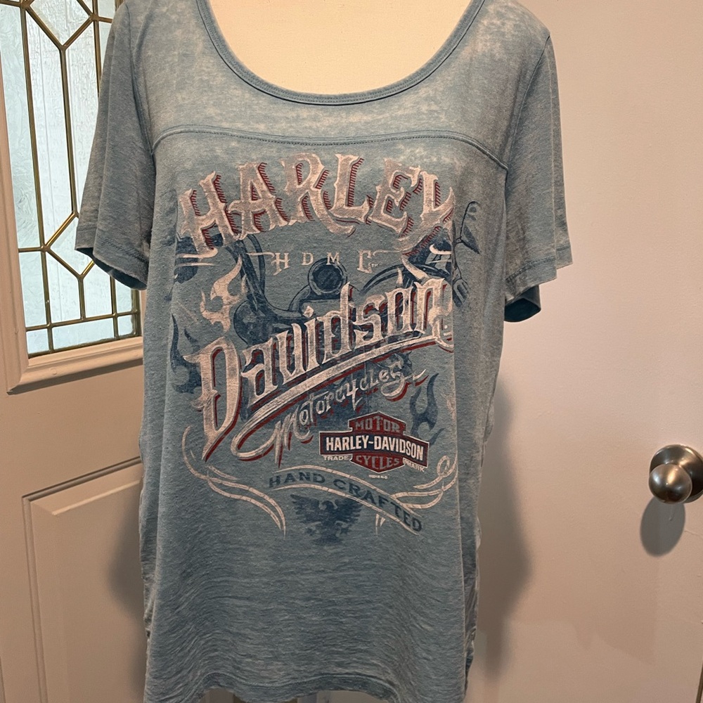 Harley Davidson Blue Graphic Tee